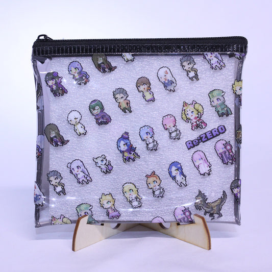 Re:Zero Pixel Character Vinyl Zipper Pouch